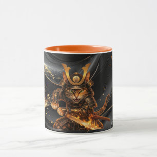 Samuraj Orange Cat Warrior - Kombimugg Mugg