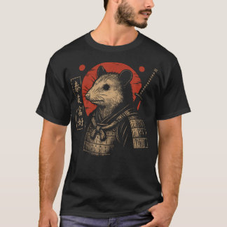 Samuraj Possum Japansk Konst Djur T Shirt