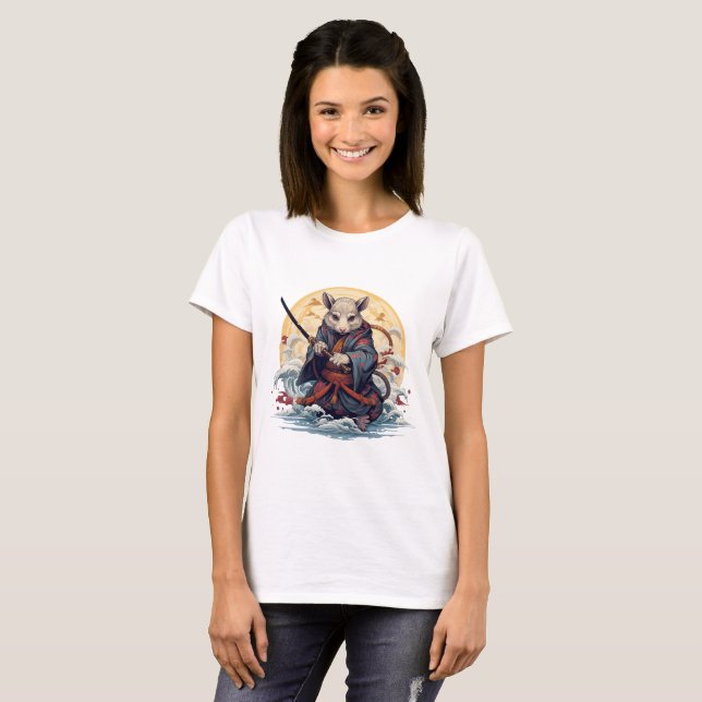 Samuraj Rått Kvinnors T-Shirts (Hel framsida)