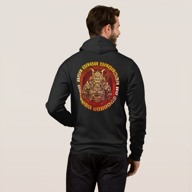 Samuraj Siluett - Japansk Krigarkvot T Shirt (Hel baksida)