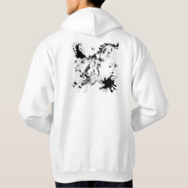 Samuraj under tall - Sumi-e bläckstil Hoodie