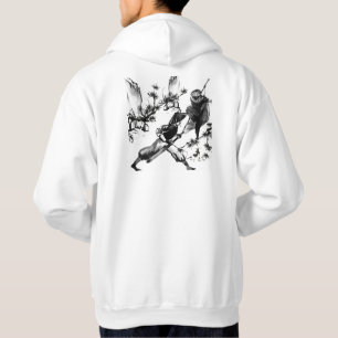 Samuraj vs Ninja: Episk Duell Sumi-e Konst Hoodie