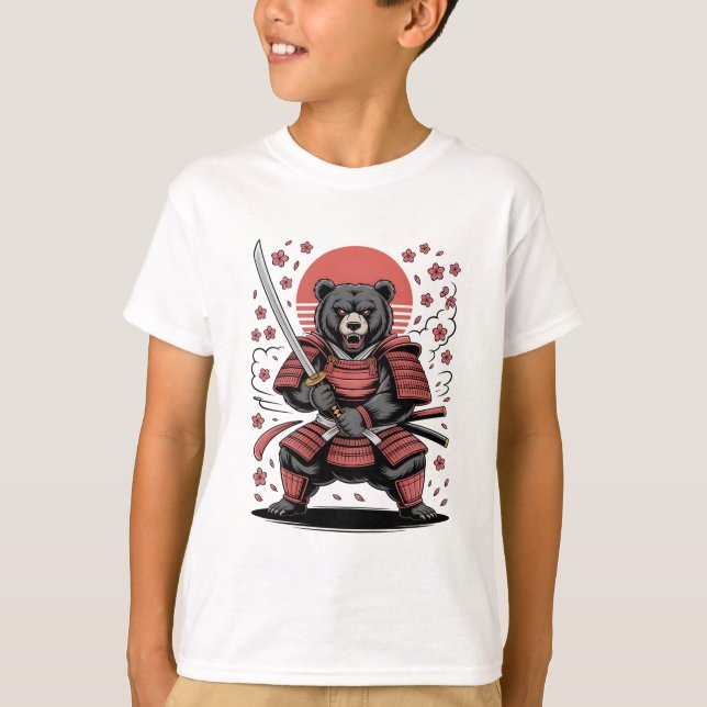 Samurajbjörn Basic T-Shirt för barn (Framsida)