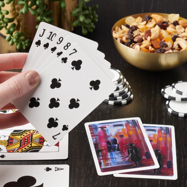 Samurajens Horisont Målning av Alfred Fox Casinokort (På plats)