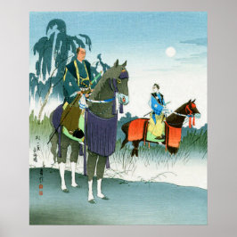 Samurajer på hästar Hasegawa Sadanobu III 1950-tal Poster