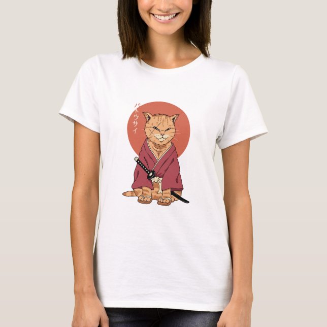 Samurajkat T Shirt (Framsida)