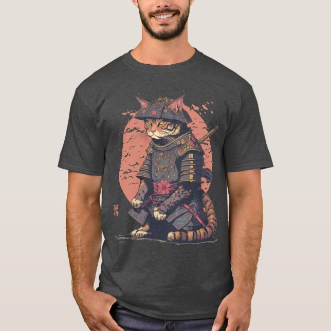 Samurajkatten T Shirt (Framsida)