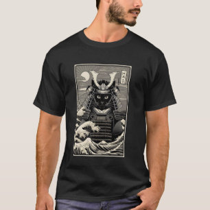 Samurajkatten Vintage Japansk Ukiyo-e Konst 1 T Shirt