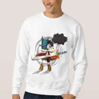 Samurajkrigare Chibi-Djävulmask Lång Ärmad Tröja