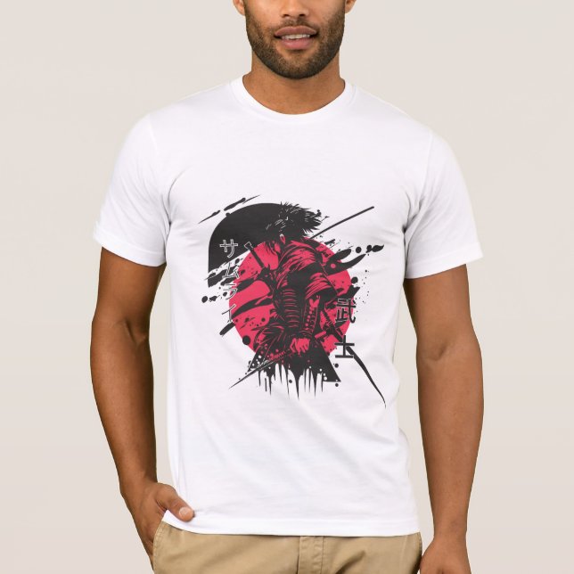 : Samurajkrigare Grafisk T-shirt (Framsida)