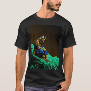 Samurajkrigare i gyllene rustning Episk japansk ko T Shirt