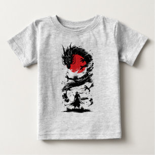 Samurajkrigare och drakstrid t shirt