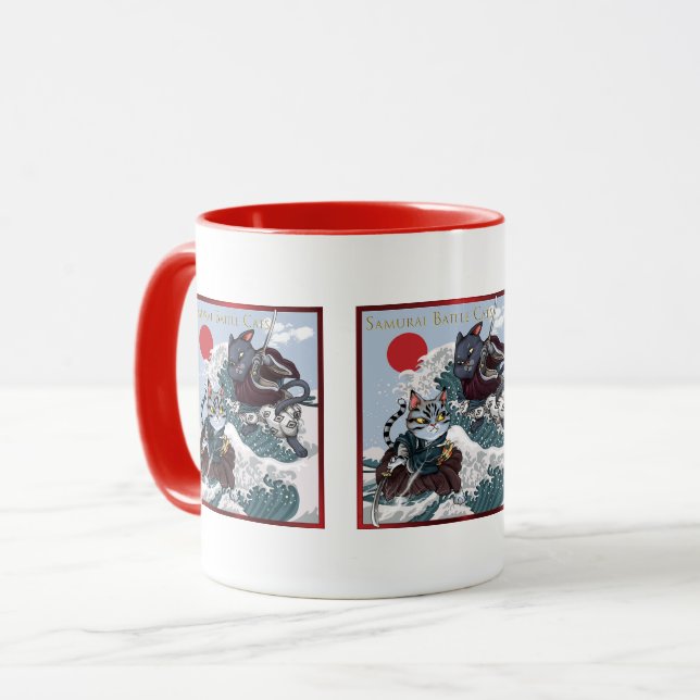 Samurajkrigarkatter Mugg (Framsida vänster)