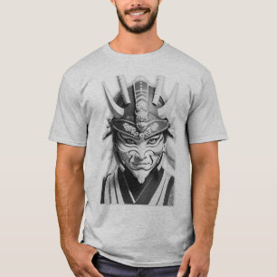 Samurajmask grå t-shirt