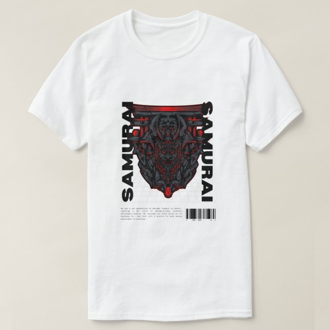 Samurajtryckt t-shirt  (Design framsida)