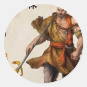 samurakrigare runt klistermärke