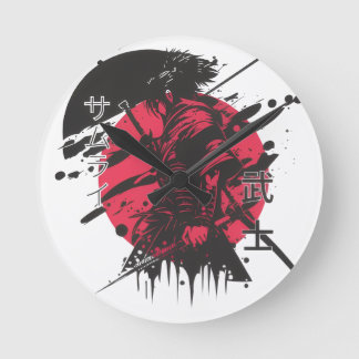 Samuri Stil Rund Klocka