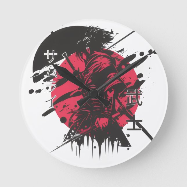 Samuri Stil Rund Klocka (Framsida)
