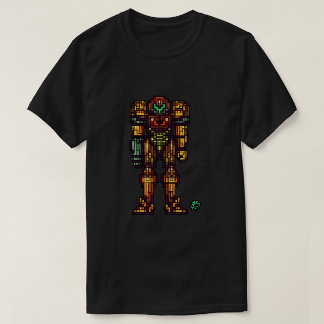 Samus Aran - Metroidskiktet T Shirt (Design framsida)