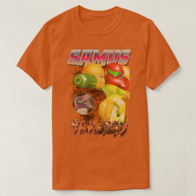 Samus Melee Vintage Bootleg Rapper T Shirt (Design framsida)
