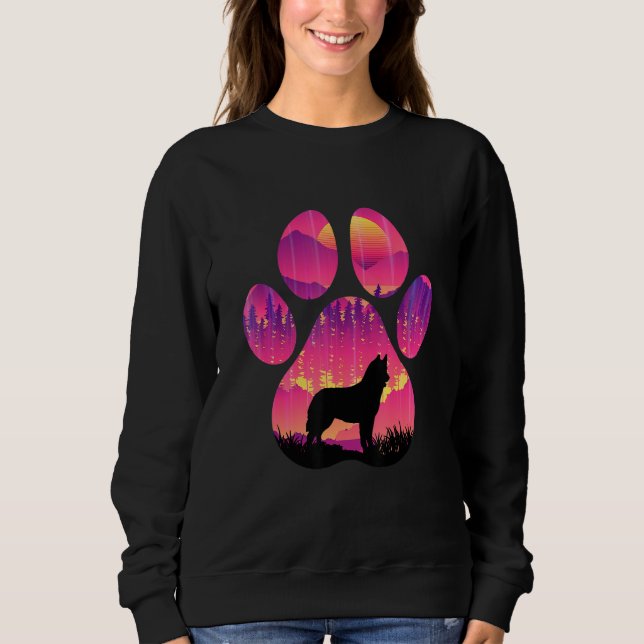 Samusky Paw Mom Dad Dog  Women Men T Shirt (Framsida)