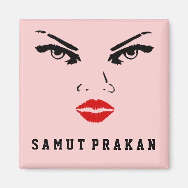 Samut Prakan, Thailand Woman Girlvän Magnet (Framsidan)