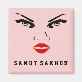 Samut Sakhon, Thailand Woman Girlvän Magnet