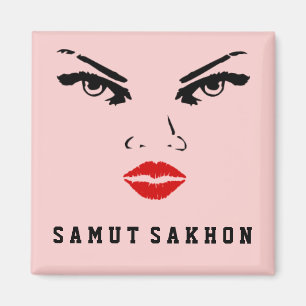 Samut Sakhon, Thailand Woman Girlvän Magnet