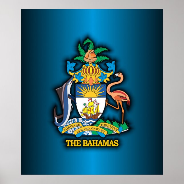 Samväldet Bahamas COA Poster (Framsidan)