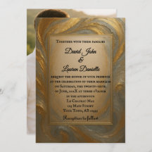 Samvet Alloy Photo Wedding-inbjudan