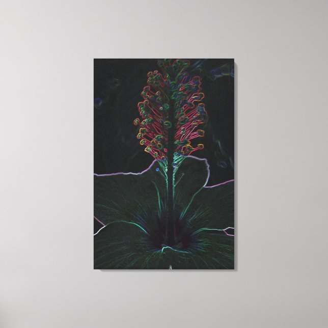 samvet färgad Blommor Canvastryck (Framsida)