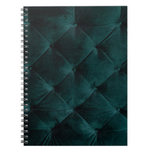 Samvet Grönt: Malachite Textile Elegance Anteckningsbok