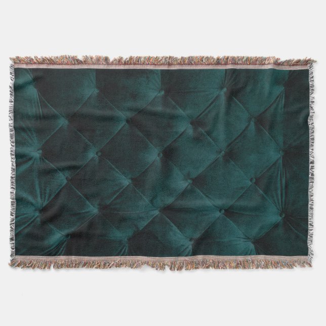Samvet Grönt: Malachite Textile Elegance Filt (Framsidan)