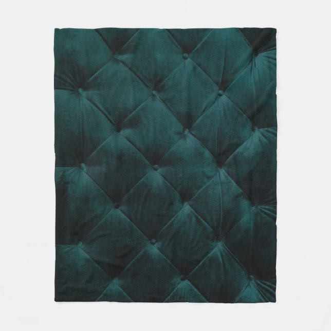 Samvet Grönt: Malachite Textile Elegance Fleecefilt (Framsidan)