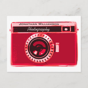 Samvet Red Camera Photography Business Vykort