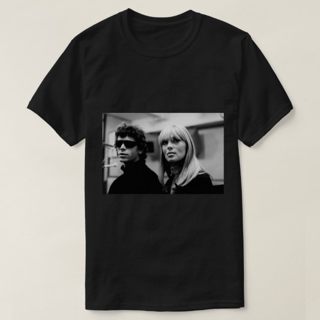 Samvet under marken - Nico och Lou Reed Postcar T Shirt (Design framsida)