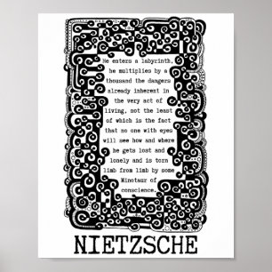 Samvetsman, citat av Nietzsche Poster