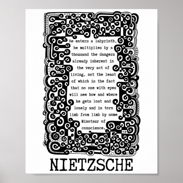 Samvetsman, citat av Nietzsche Poster (Framsidan)