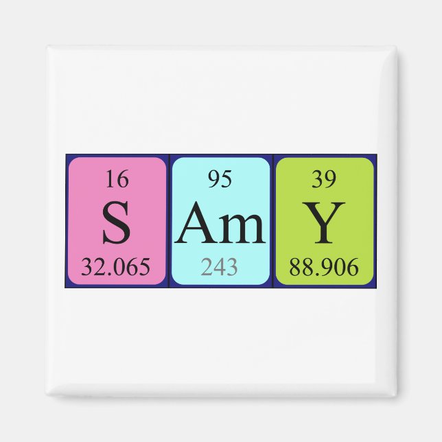 Samy Periy bord namn magnet (Framsidan)