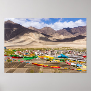 Samye klostret luftvy - Tibet, Asien Poster