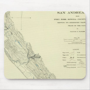 San Andreas Rift nära Fort Ross Musmatta