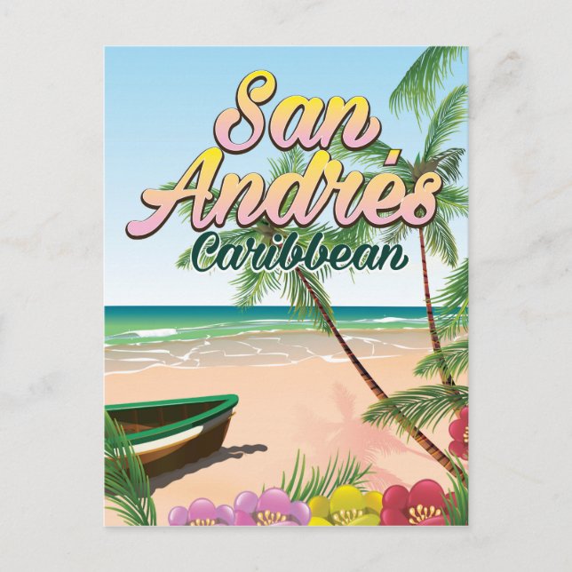 San Andrés ö-resemaljposter Vykort (Framsida)