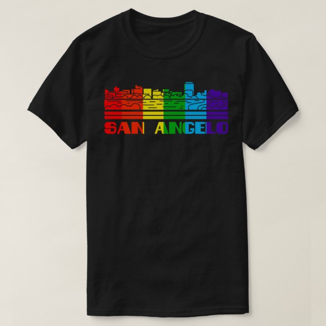 San Angelo Pride San Angelo LGBT Gift LGBTQ Suppo T Shirt (Design framsida)