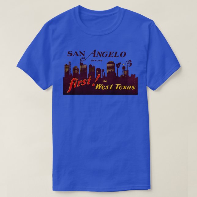San Angelo Texas 1930 T Shirt (Design framsida)