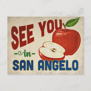 San Angelo Texas Apple - Vintage resor Vykort