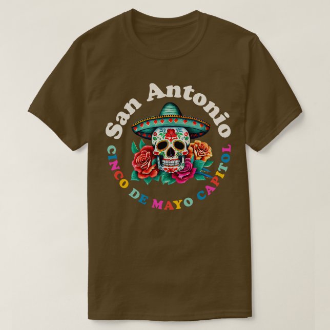 San Antonio 2023 Sugar Skull Texas T Shirt (Design framsida)