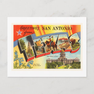 San Antonio #2 Texas TX Vintage resor Souvenir Vykort