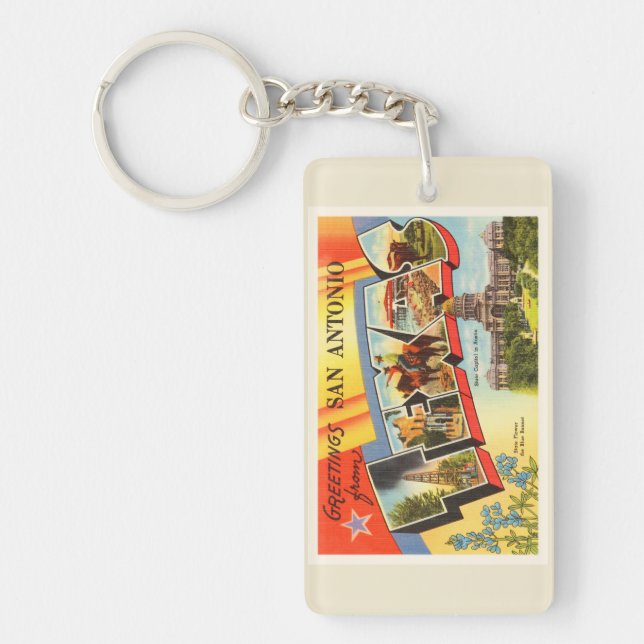 San Antonio #2 Texas TX vintage resorsouvenir (Framsidan)