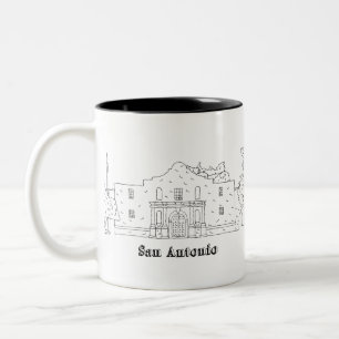 San Antonio Alamo Vacation Art of Texas Art Två-Tonad Mugg