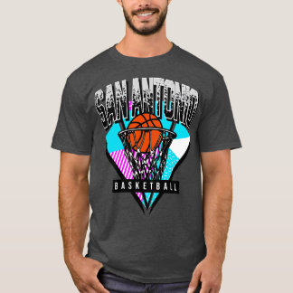San Antonio Basketball 90s Throwback T Shirt